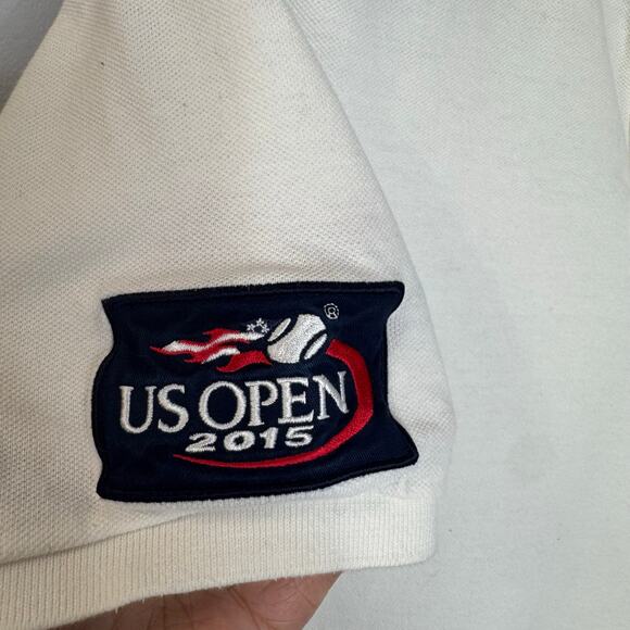 Polo Ralph Lauren US Open 2015 White Mens Polo Shirt Preppy Classic Sz XL - Picture 6 of 8